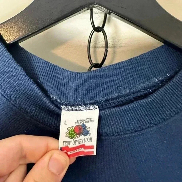 Vintage 1992 Heart Flower Bouquet Crewneck Large - Picture 3 of 5